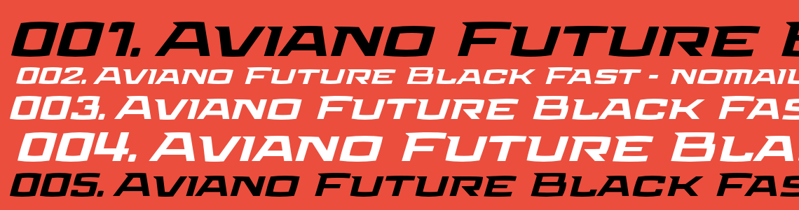 Шрифт Aviano Future Black Fast