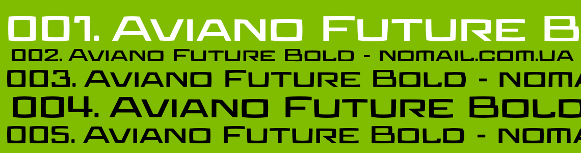 Шрифт Aviano Future Bold