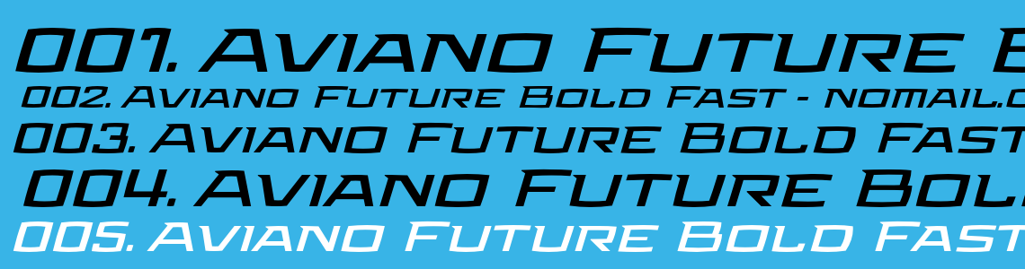 Шрифт Aviano Future Bold Fast