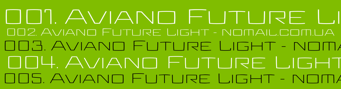 Шрифт Aviano Future Light