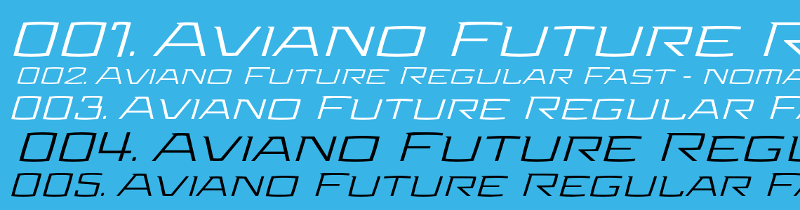 Шрифт Aviano Future Regular Fast