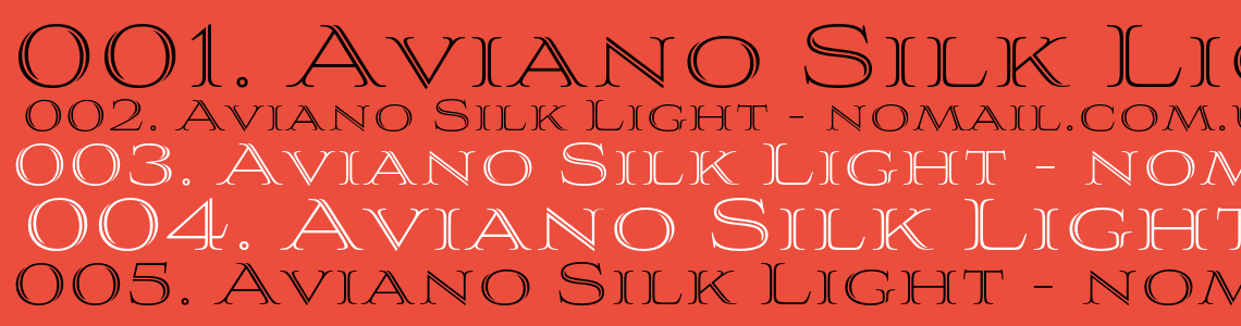 Шрифт Aviano Silk Light