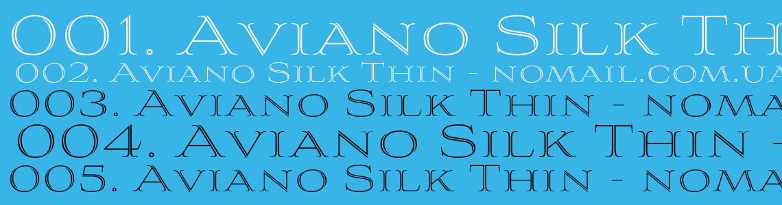 Шрифт Aviano Silk Thin