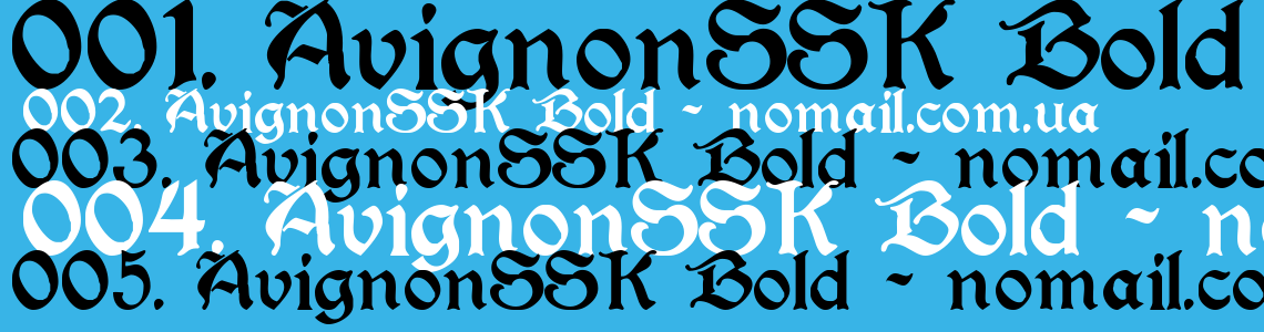 Шрифт AvignonSSK Bold