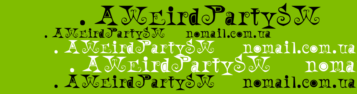 Шрифт AWeirdPartySW