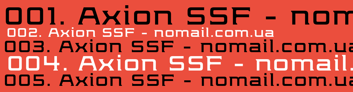 Шрифт Axion SSF