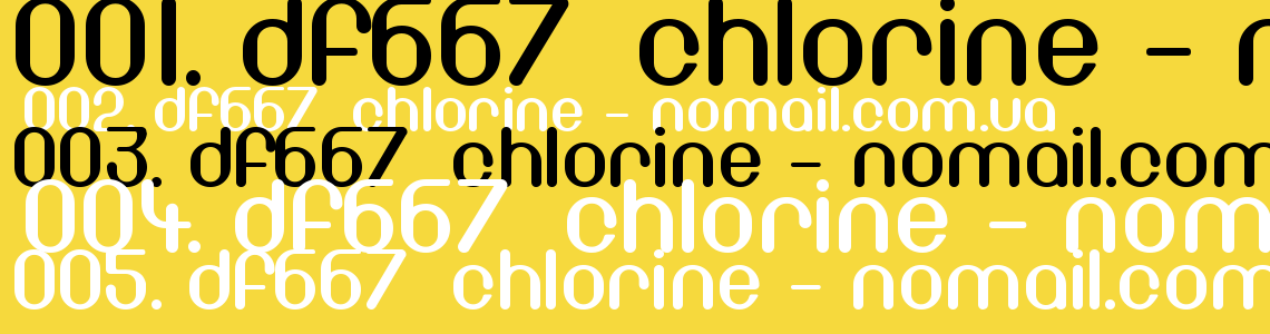 Шрифт DF667  Chlorine