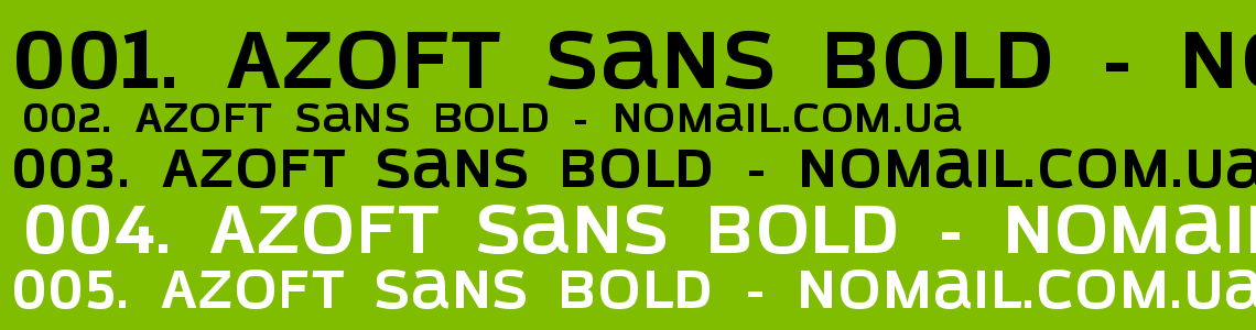 Шрифт Azoft Sans Bold