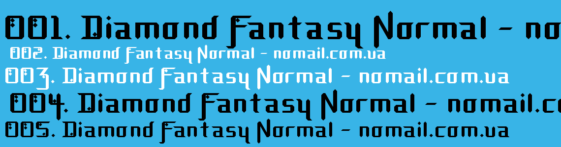 Шрифт Diamond Fantasy Normal