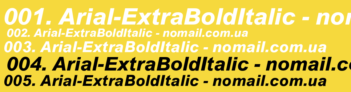 Шрифт Arial-ExtraBoldItalic
