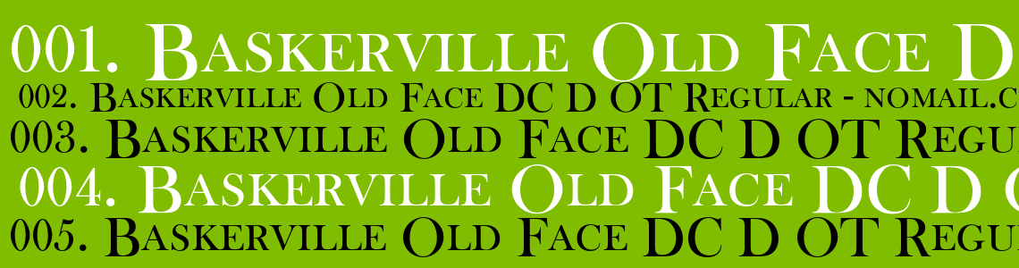 Шрифт Baskerville Old Face DC D OT Regular