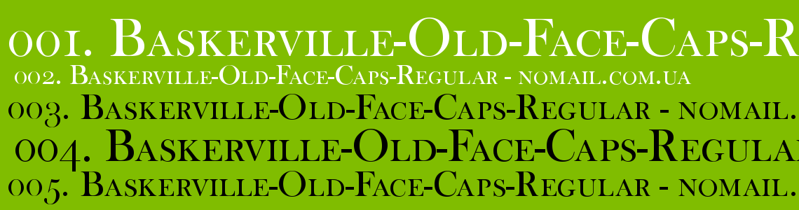 Шрифт Baskerville-Old-Face-Caps-Regular