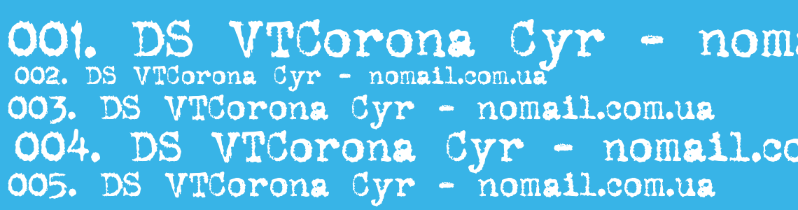 Шрифт DS VTCorona Cyr