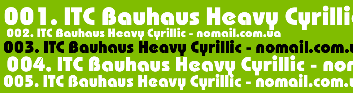 Шрифт ITC Bauhaus Heavy Cyrillic