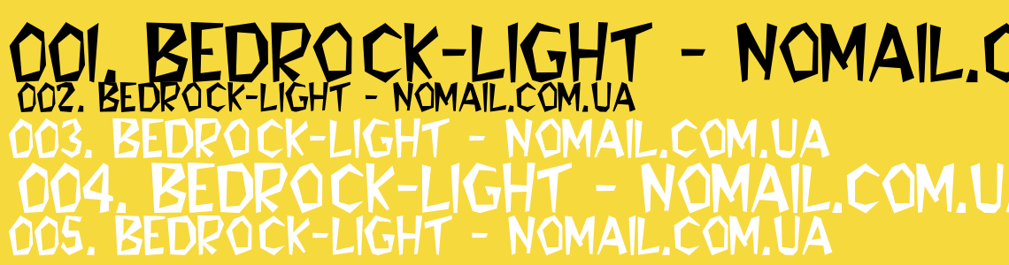 Шрифт Bedrock-Light