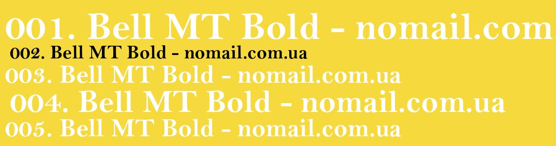 Шрифт Bell MT Bold