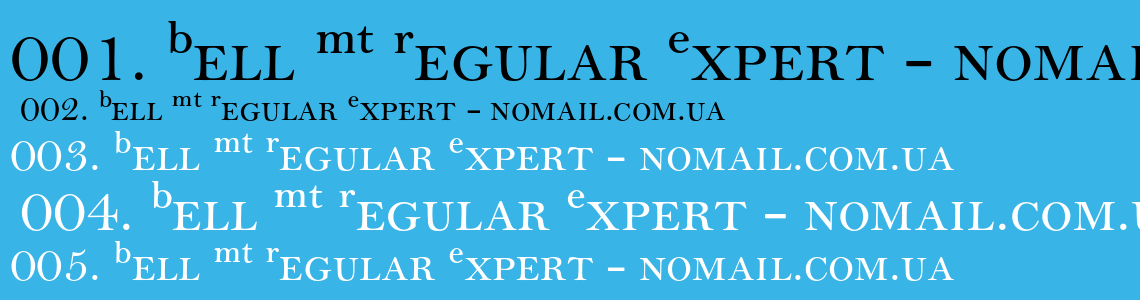 Шрифт Bell MT Regular Expert