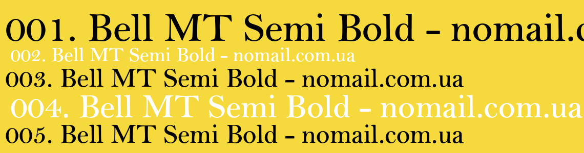 Шрифт Bell MT Semi Bold