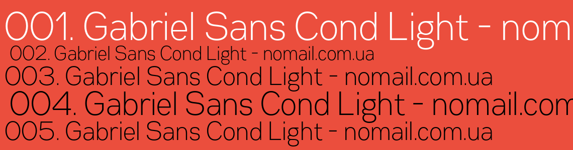 Шрифт Gabriel Sans Cond Light