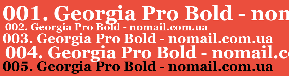 Шрифт Georgia Pro Bold