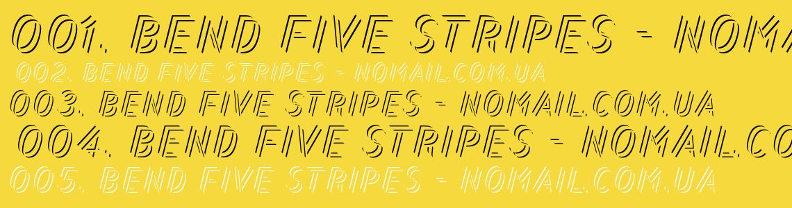 Шрифт Bend Five Stripes