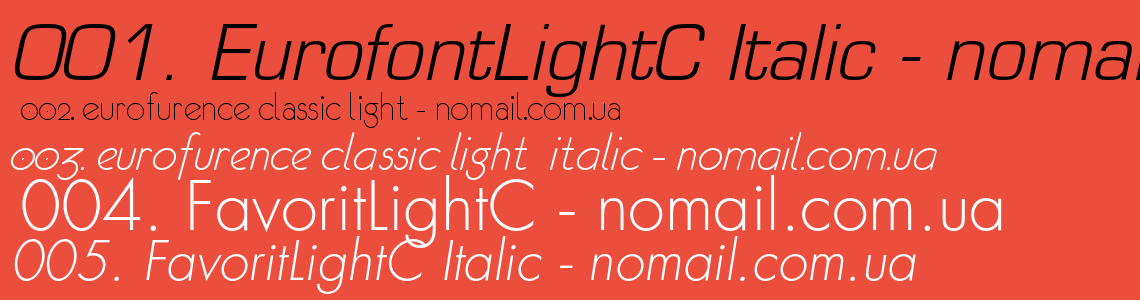 Шрифт Light