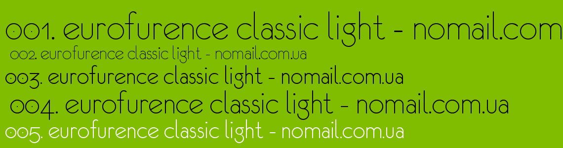 Шрифт eurofurence classic light