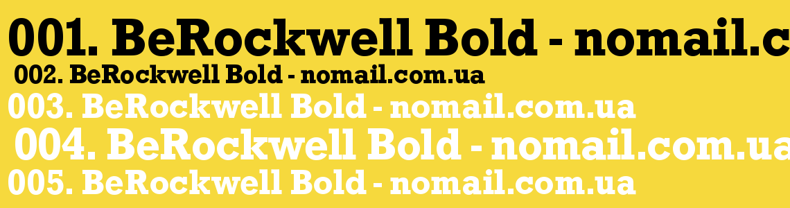 Шрифт BeRockwell Bold