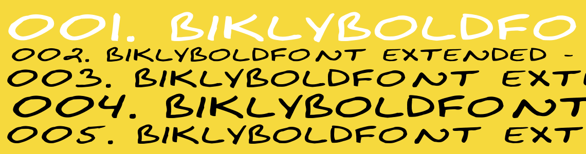 Шрифт BiklyBoldFont Extended