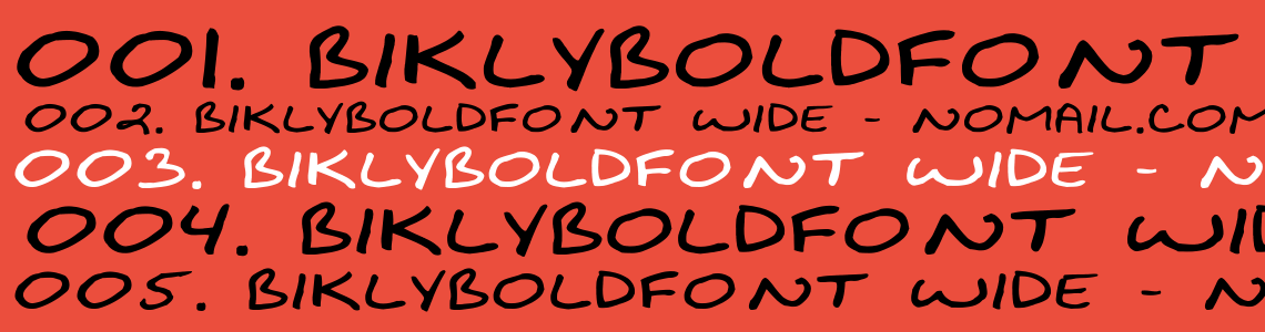 Шрифт BiklyBoldFont Wide