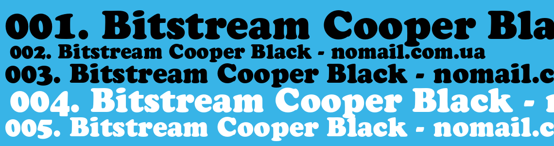 Шрифт Bitstream Cooper Black