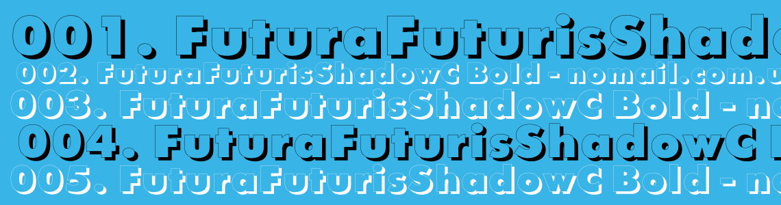 Шрифт FuturaFuturisShadowC Bold