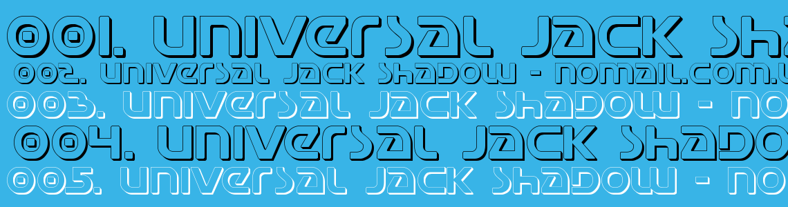 Шрифт Universal Jack Shadow