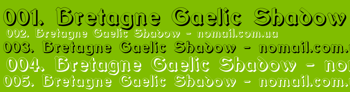 Шрифт Bretagne Gaelic Shadow