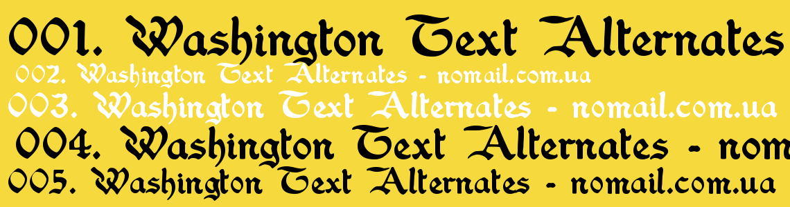 Шрифт Washington Text Alternates