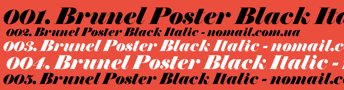 Шрифт Brunel Poster Black Italic