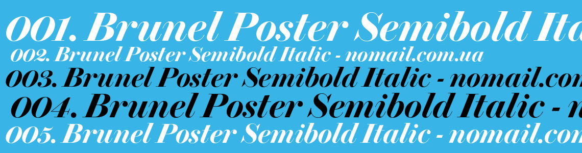 Шрифт Brunel Poster Semibold Italic