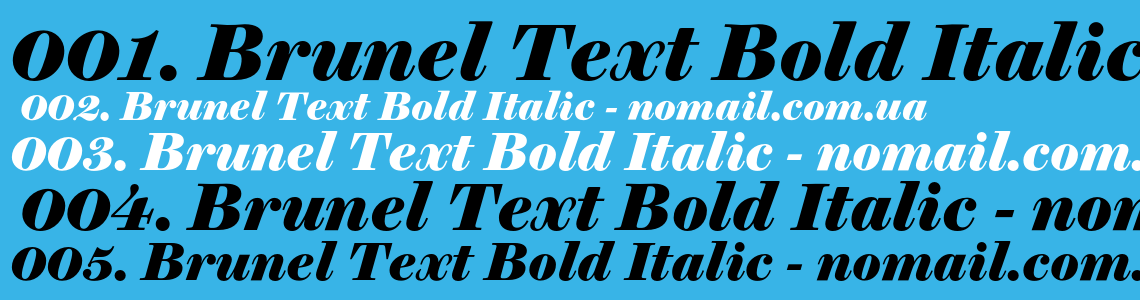 Шрифт Brunel Text Bold Italic