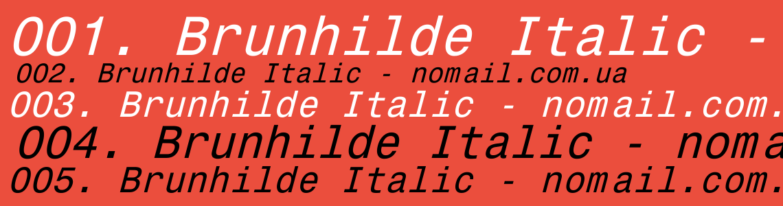 Шрифт Brunhilde Italic