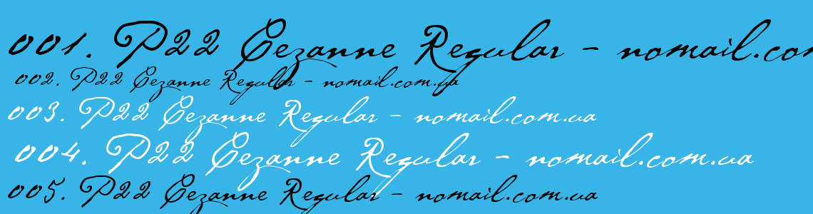 Шрифт P22 Cezanne Regular