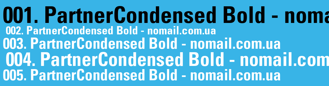 Шрифт PartnerCondensed Bold