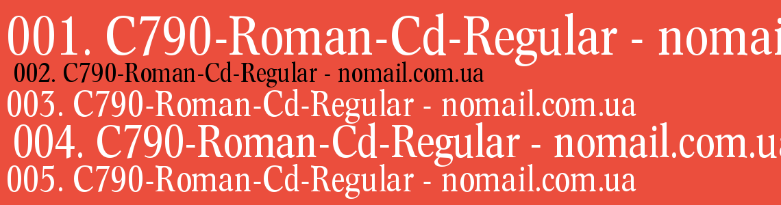 Шрифт C790-Roman-Cd-Regular