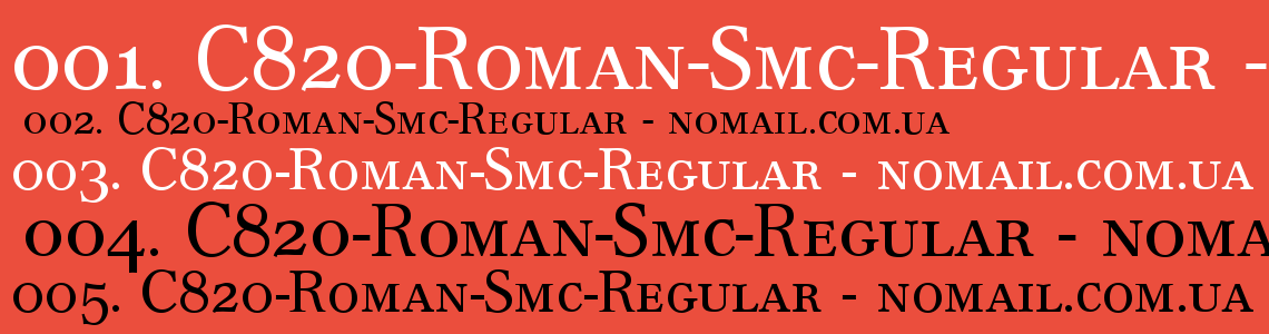Шрифт C820-Roman-Smc-Regular