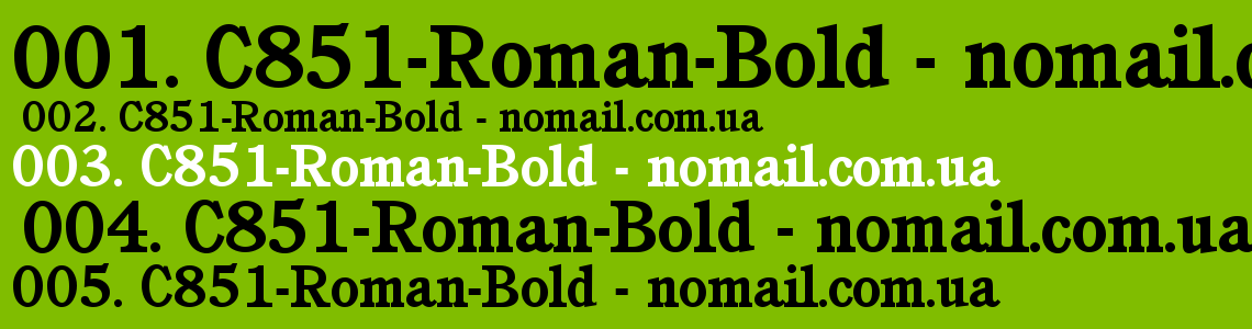 Шрифт C851-Roman-Bold
