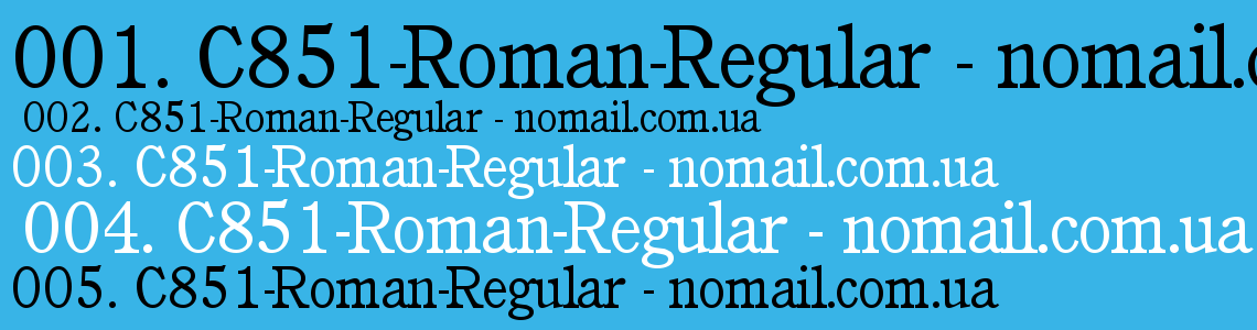 Шрифт C851-Roman-Regular