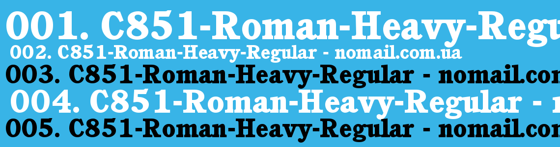 Шрифт C851-Roman-Heavy-Regular
