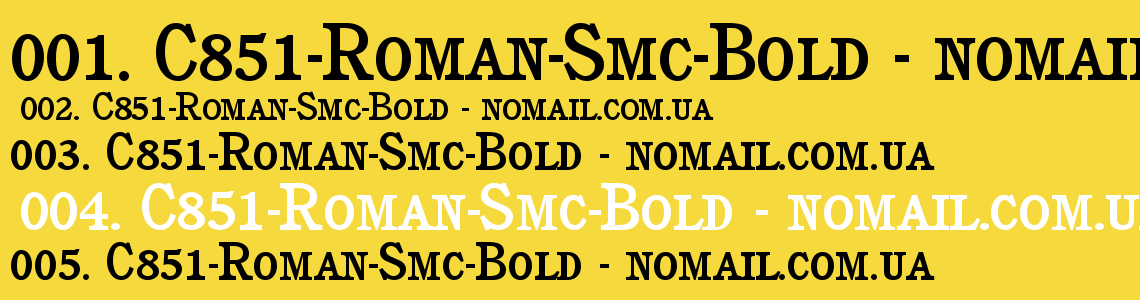 Шрифт C851-Roman-Smc-Bold