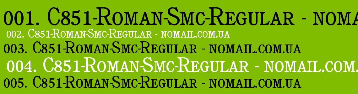 Шрифт C851-Roman-Smc-Regular