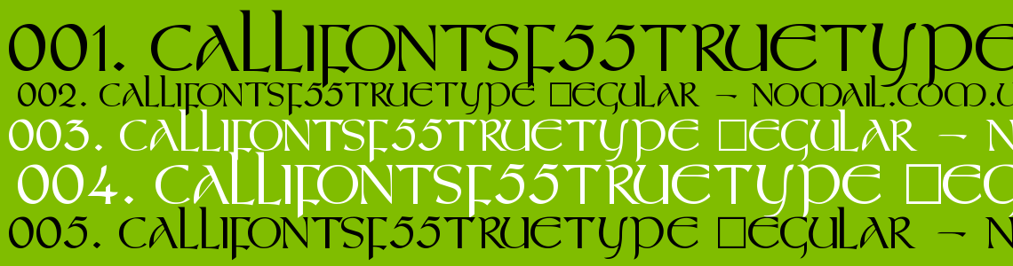 Шрифт CallifontsF55TrueType Regular