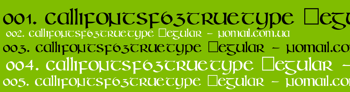 Шрифт CallifontsF63TrueType Regular